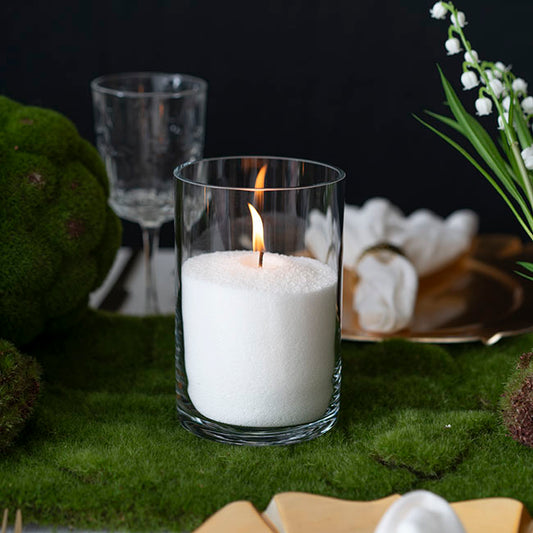 Crystal Natural Candle Sand Wax with 10 Wicks White (300g)