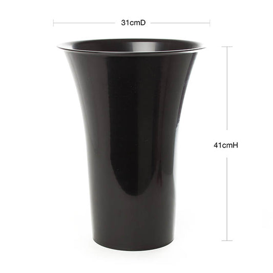 Flower Display Vase 13L Black (31cmDx41cmH)