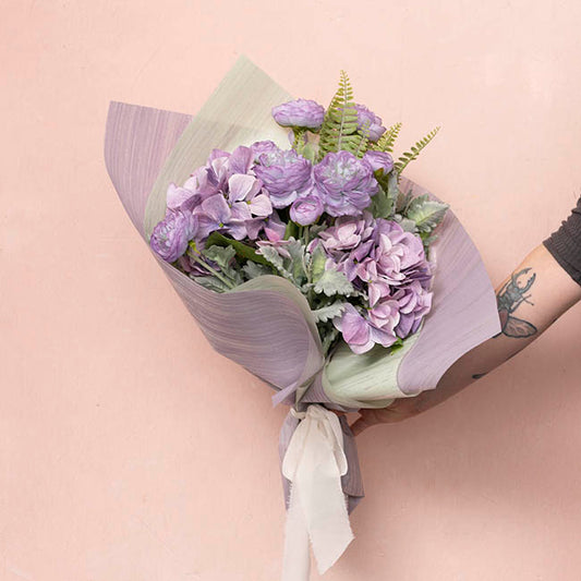 Frosted Cello 50mic Designer Stripes Sage Pk100 (50x70cm)