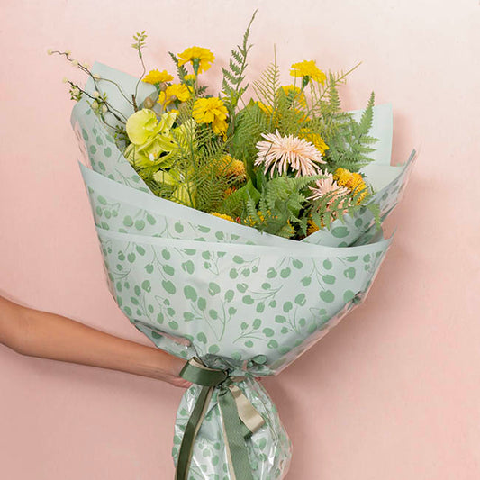 Cello Clear 40mic Eucalyptus Leaves Green Pk100 (50x70cm)