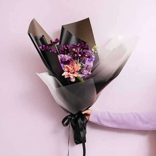 Cello Frosted 50mic Ombre Effect Black Pk100 (50x70cm)