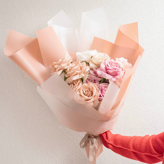 Cello Frosted 50mic Ombre Effect Dusty Pink Pk100 (50x70cm)