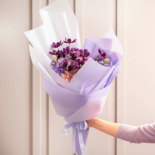 Cello Frosted 50mic Ombre Effect Lilac Pk100 (50x70cm)