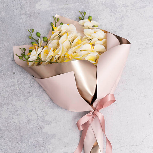 Cello Metallic Fusion 65 micron Rose Peach Pack 40 (58x58cm)