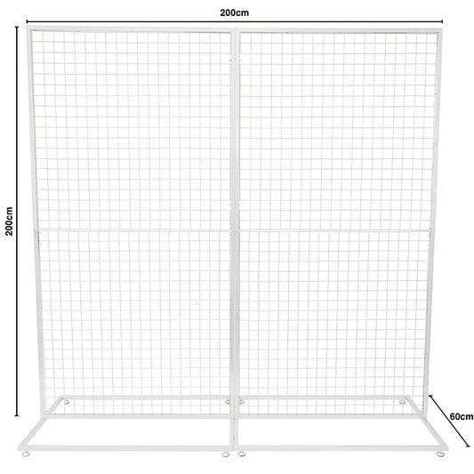 Backdrop Standing Frame with Mesh White (2mx2mH)