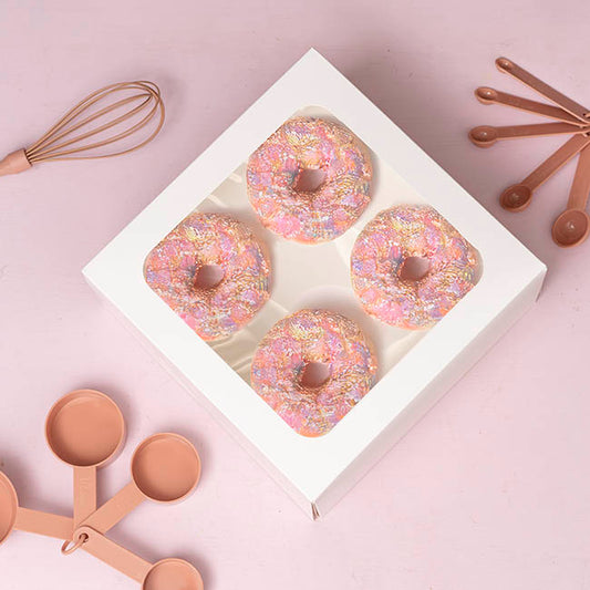 Cake Pastry Window Box 10" Square White Pack 2(25x25x15cmH)