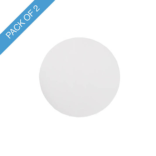 Cake Board Wrapped Card 8" Round White Pack 2 (20x1.2Hcm)
