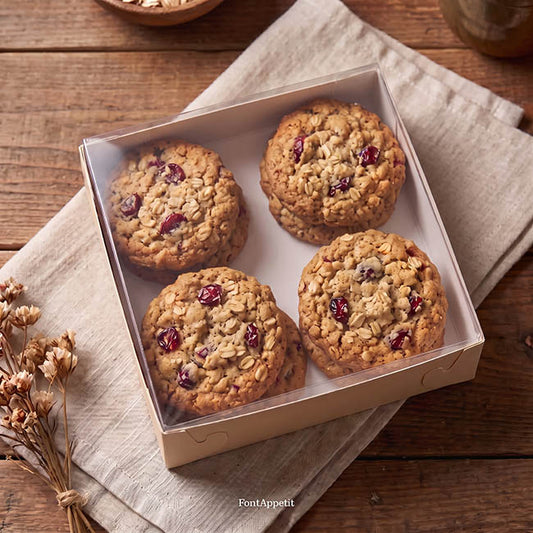 Cookie Dessert Display Box & Lid White Pk6 (15.5x15.5x3Hcm)