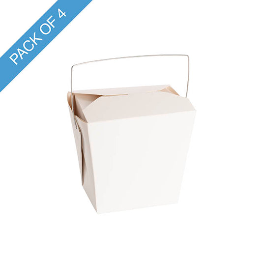 Noodle Takeaway Box 950ml 32oz Wire Handle Pk4(89x69x110Hmm)