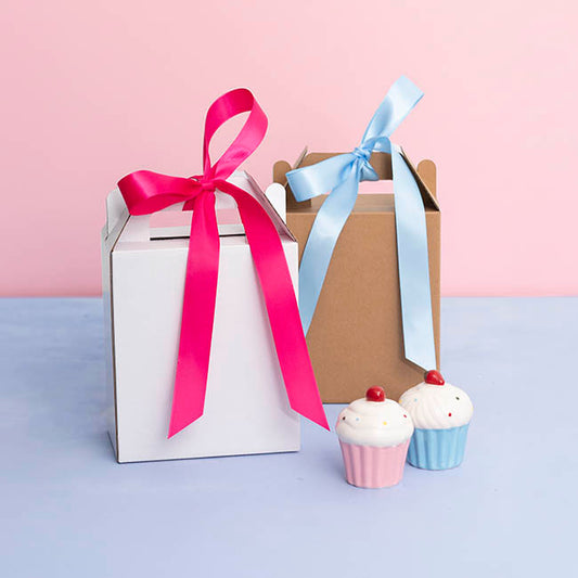 Gable Food Hamper Box Flat Pack White Pack 2 (15x10x17.5Hcm)