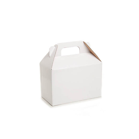 Gable Box Flat packed Medium White (21.5x12x14Hcm)