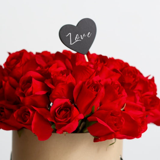 Heart Chalkboard Pick (5.5x4.5x14.5cm) Pack 5