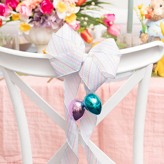 Hanging Easter Eggs Pack 4 Plated Shiny Pink (6cmH)