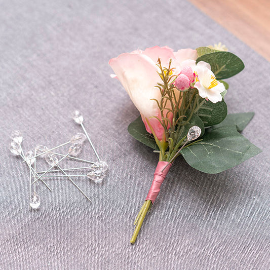 Diamond Crystal Head Pins Pack 50 Clear (8mmx5.2cmH)