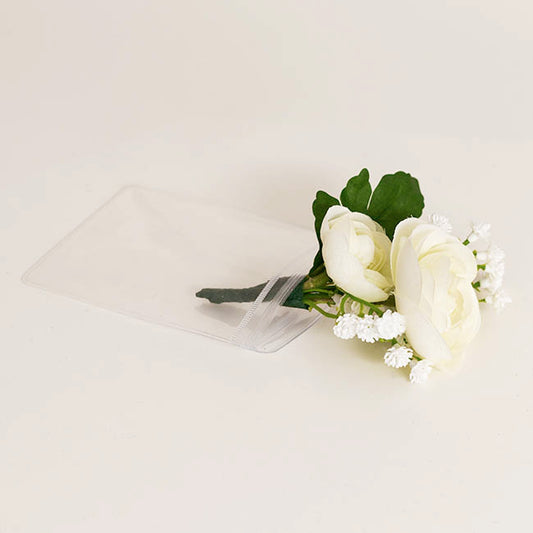 Boutonniere Pockets Self Sealing Pack 10 Clear (7.5x11cmH)