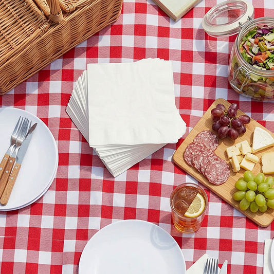 Dinner Napkins 2 Ply Large Pack 40 White (40x40cm)