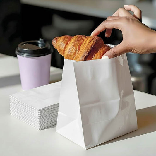 Paper Party Bags Pack 10 White (18x13x8cm)