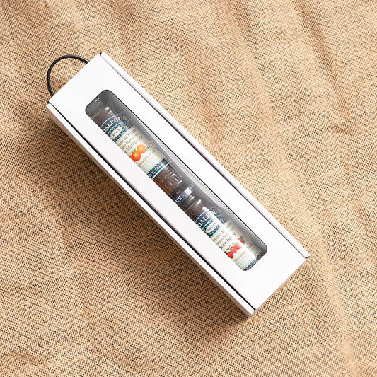 Wine Window Carry Box Single Bottle White Pack 2 (9x9x34cmH)