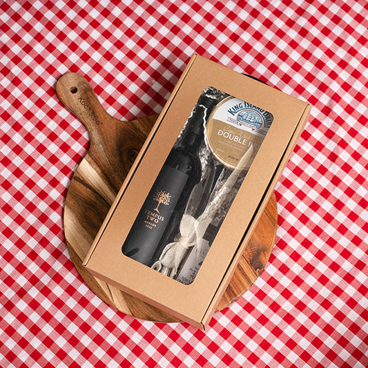 Wine Window Carry Box 2 Bottles Kraft Pack 2 (17x9x34cmH)