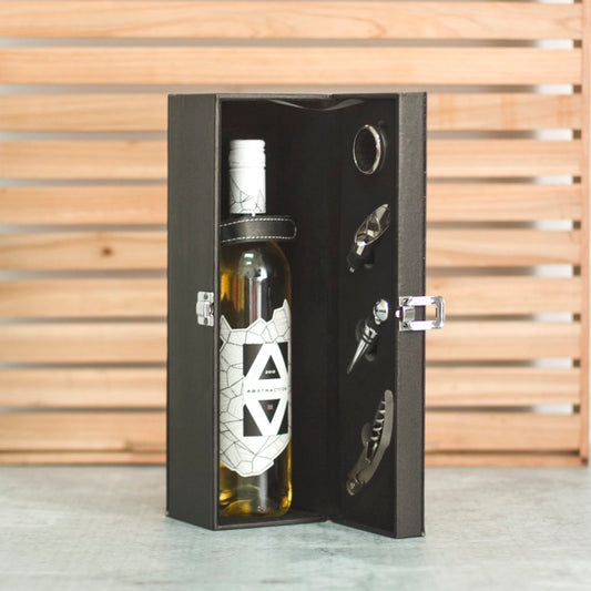 Premium Wine Box with Accessories Black (35.5x10x12cmH)