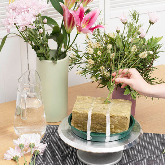 Plastic Posy Base Pack 5 Size 4 Medium (23Dx3cmH)