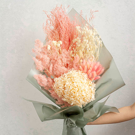 Preserved Dried Bunny Tail Bunch 60 Soft Pink