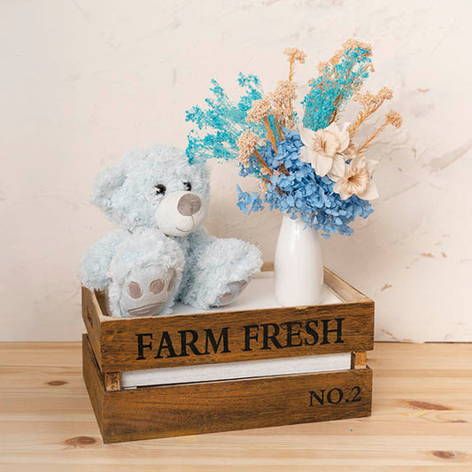 Preserved Dried Baby's Breath Bunch Soft Blue (57cmH)