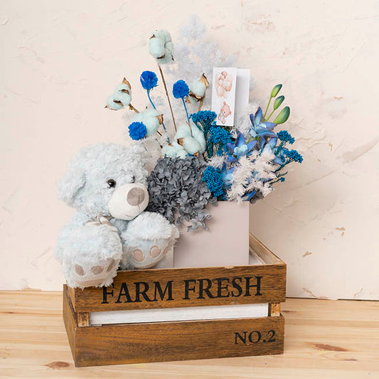 Preserved Dried Scabiosa x 10 Head Bunch Blue