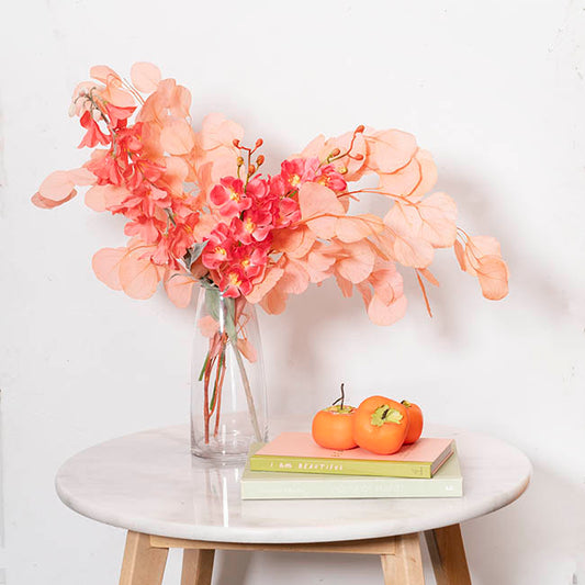 Preserved Dried Apple Leaf Honesty Bunch Soft Pink