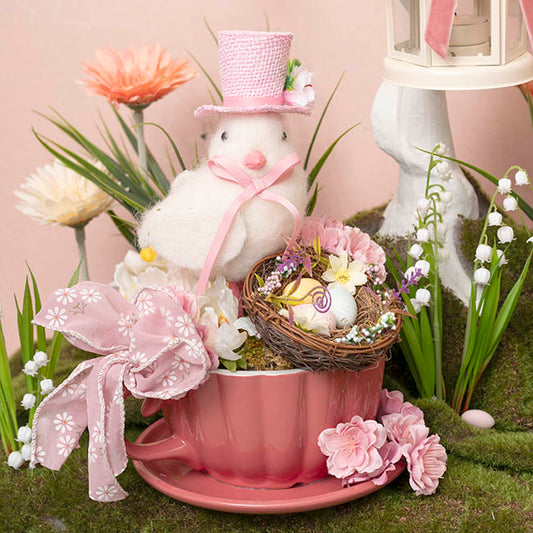 White Chicks w Hat Pack 2 Pink (25x10x20cm)