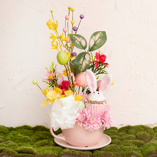 Easter Egg Mixed Flower Spray Multi Colour (55cmH)