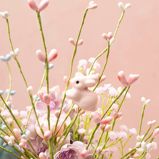 Decorative Bunny Spray Pink (48cmH)