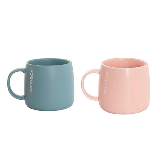 Koch & Co Edition Mug S2 Pink & Blue (8.5cmDx9cmHx12.5cmW)
