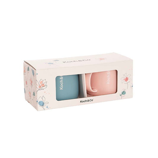 Koch & Co Edition Mug S2 Pink & Blue (8.5cmDx9cmHx12.5cmW)