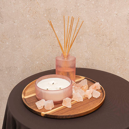 Acacia Wood Round Serving Tray Brown (25cmDx1.5cmH)