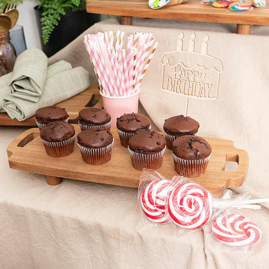 Acacia Wood Serving Board Stand Brown (40x17x5cmH)