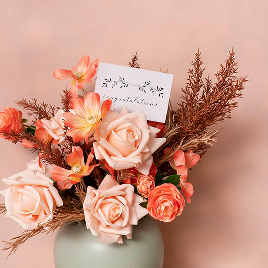 Cards White Congratulations Leaf Garland (10x6.5cmH) Pack 50