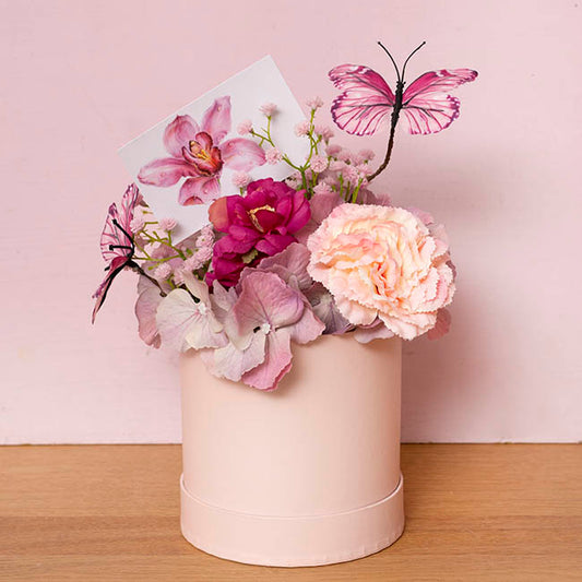 Cards White Pink Orchid Full Bloom (10x6.5cmH) Pack 50