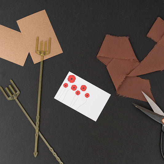 Cards White Tall Poppies Red (10x6.5cmH) Pack 50