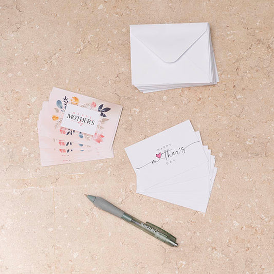 Cards Mothers Day Beautiful & Envelope White Pk50(10x6.5cmH)