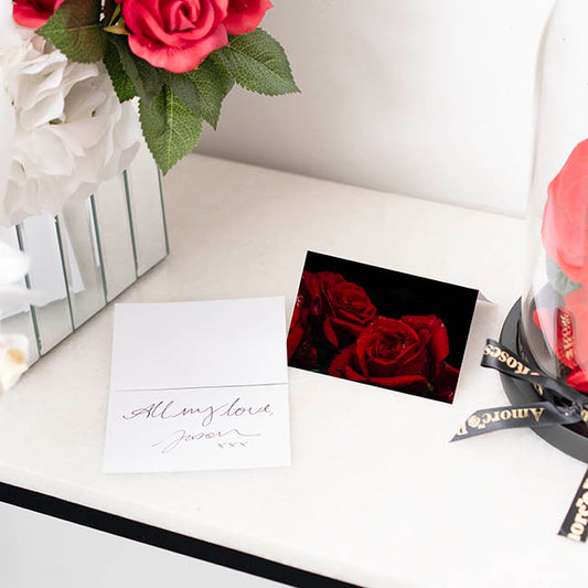 Gallery Gift Card & Envelope Full Red Rose Pk25 (10x6.5cmH)