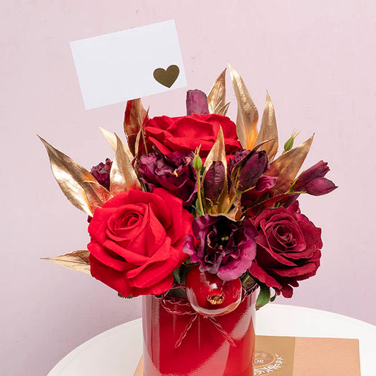 Gold Foil Card & Envelope Mini Heart Pack 25 (10x6.5Hcm)