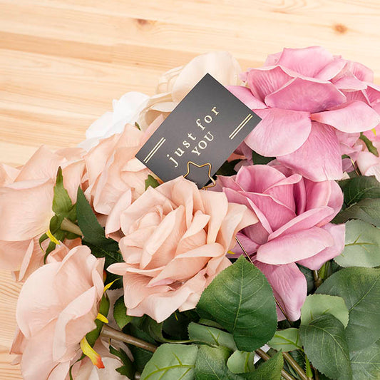 Gold Foil Black Card & Envelope Just For You Pk25(10x6.5Hcm)