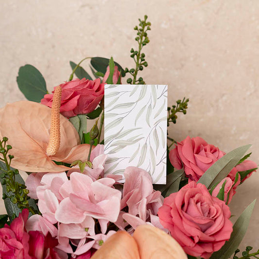 Classic Gift Card & Envelope Gum Leaves Pk25 (6.5x10cmH)