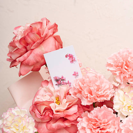 Classic Gift Card & Envelope Pink Blossoms Pk25 (6.5x10cmH)