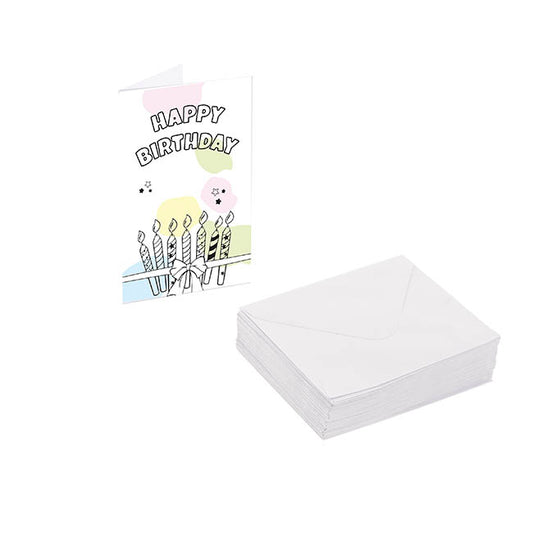 Classic Gift Card & Envelope Bday Cartoon Pk25 (6.5x10cmH)