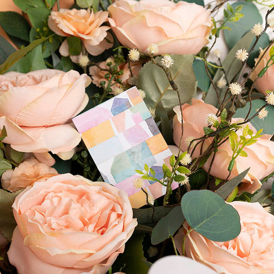 Artisan Gift Card & Envelope Geo Colour Pk25 (10x6.5cmH)