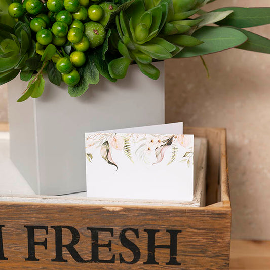 Artisan Gift Card & Envelope Leaf Drop Pk25 (10x6.5cmH)