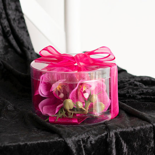 Cello Acetate PVC Corsage Box (12cmDx7cmH) Round Clear