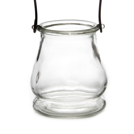 Glass Hanging Candle Holder Mini Hurricane Clear (8x9.5cmH)